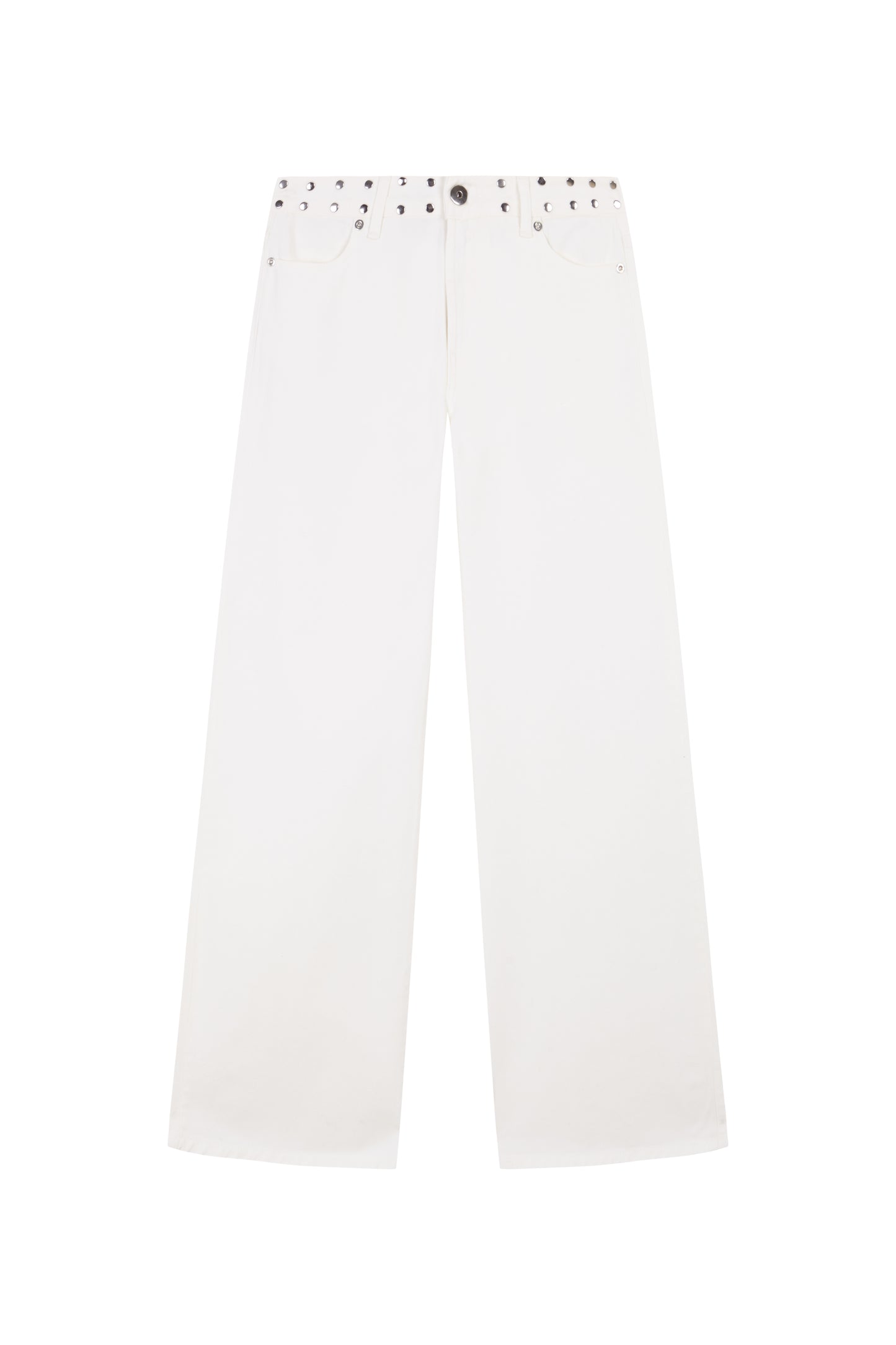 WHITE JEANS PINK PRINT