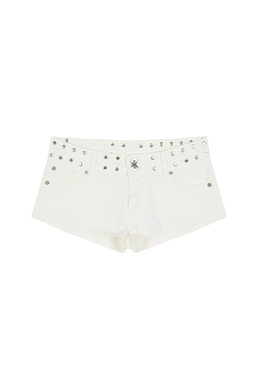 Mini-short white gold stars