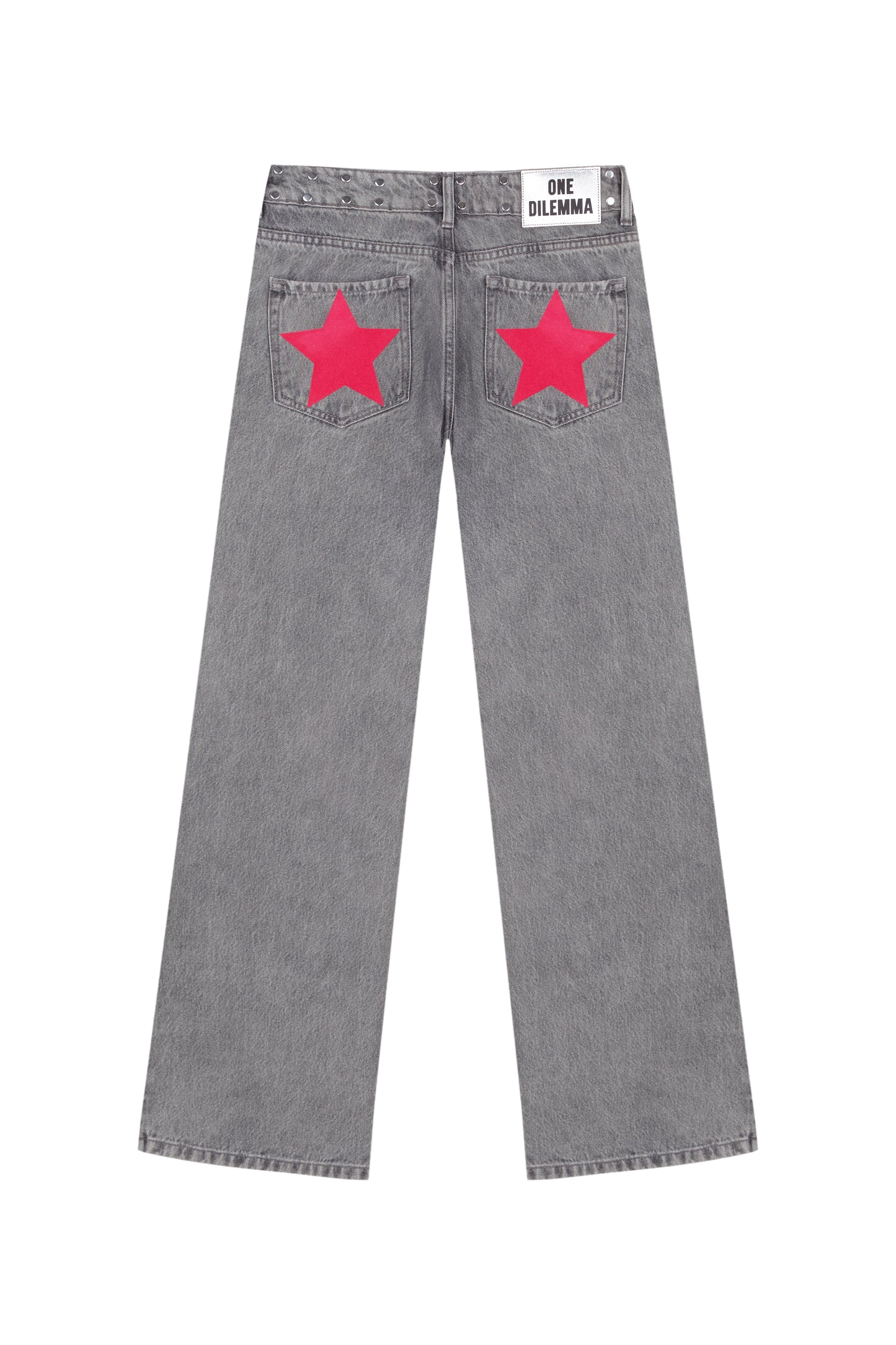 GREY JEANS PINK STAR