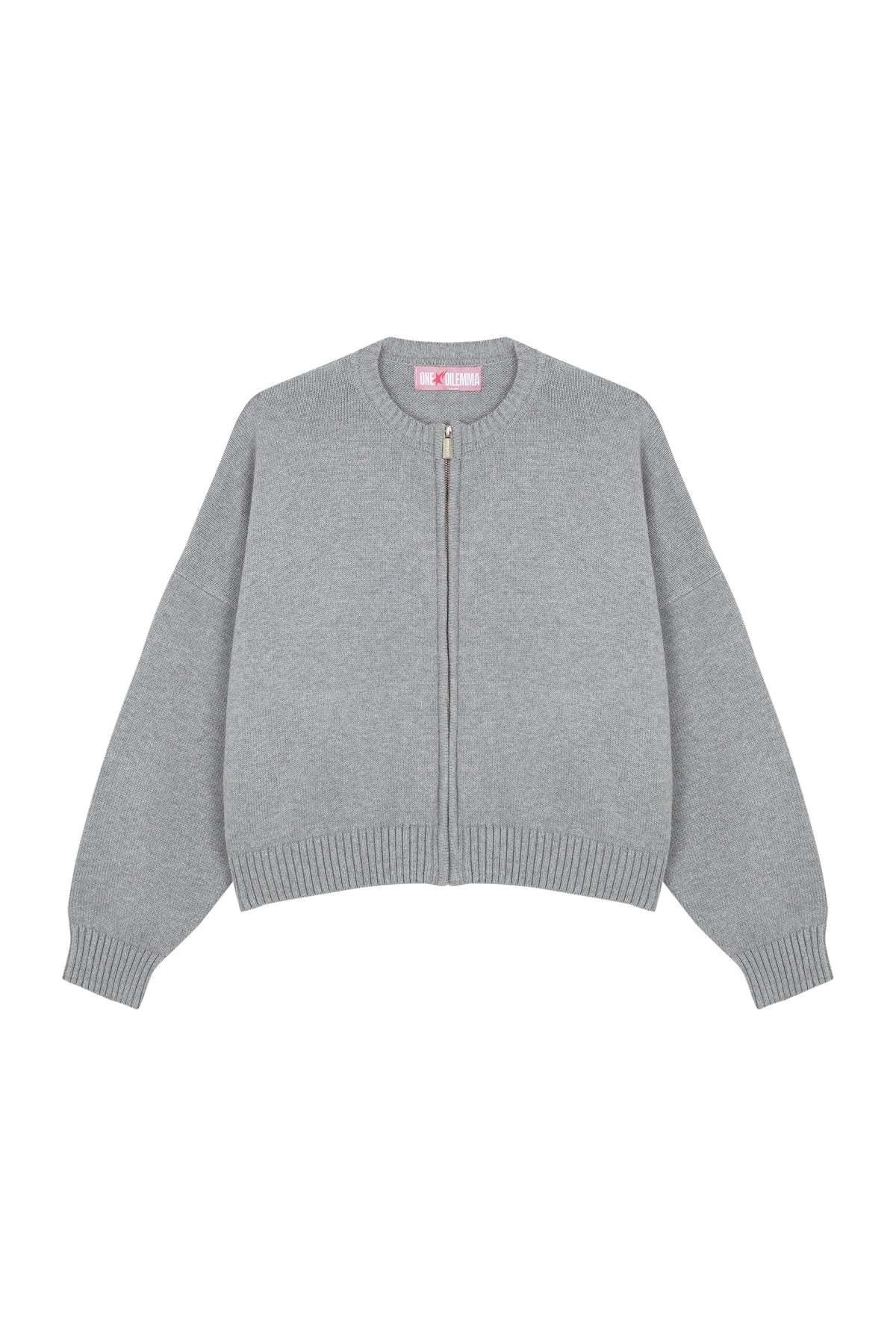 GREY SHINY CARDIGAN