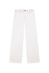 WHITE JEANS SHINY STAR