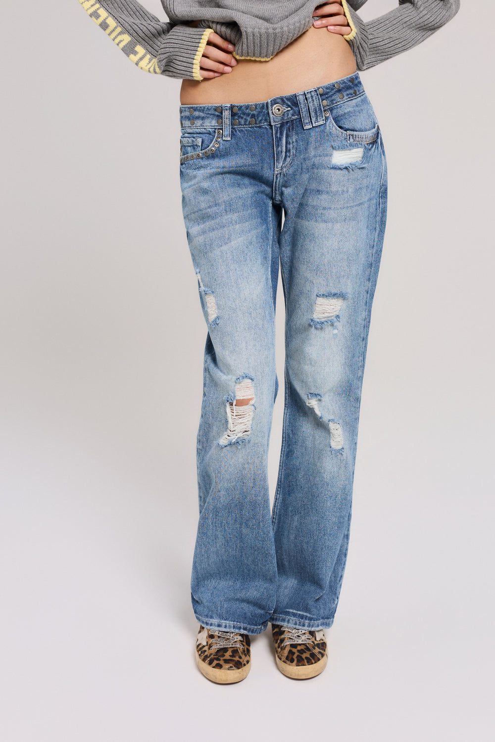 Broken Studded Jeans