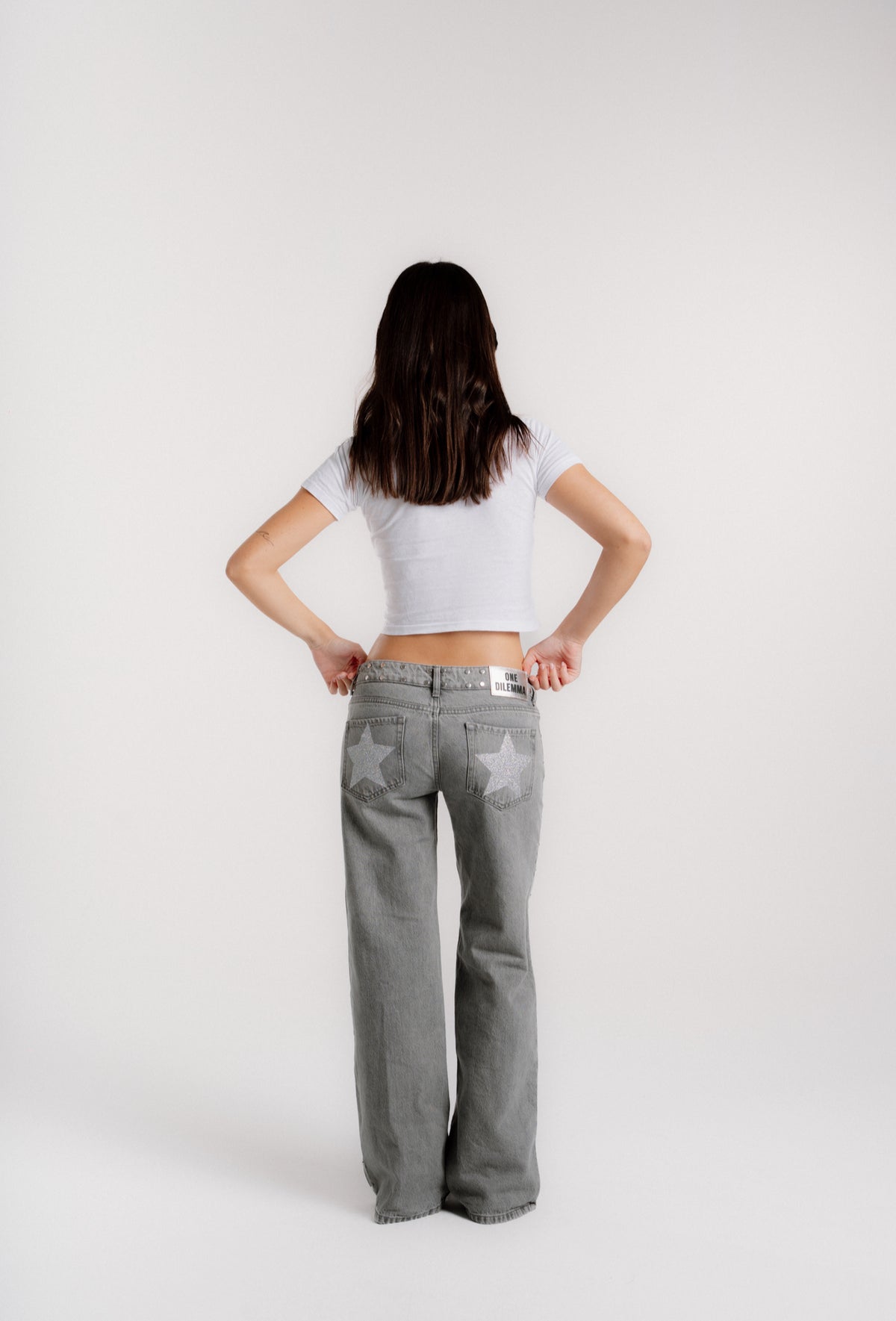 GREY JEANS SHINY STAR