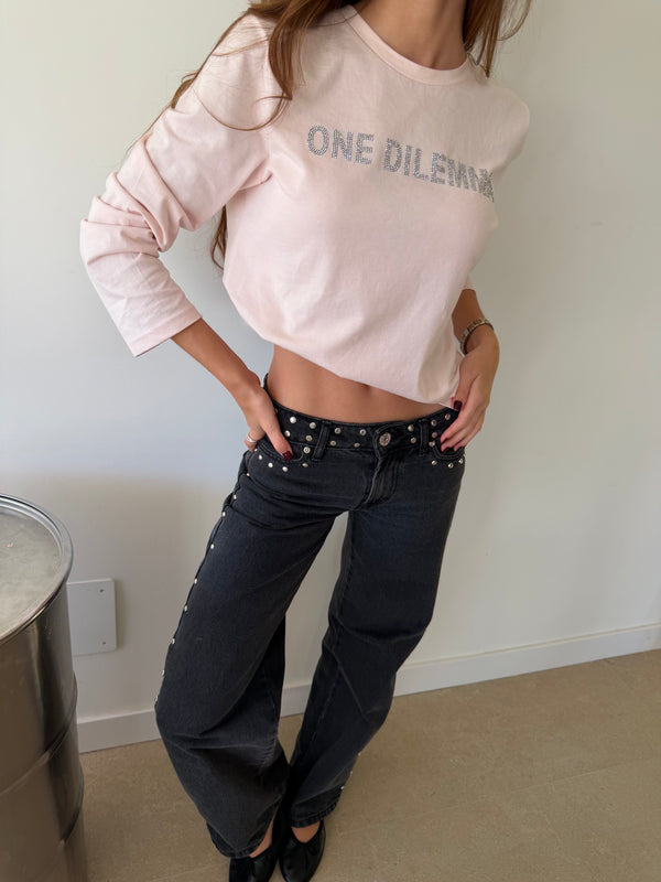 BLACK JEANS SHINY STAR