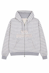 STUDDED ZIPPER HOODIE