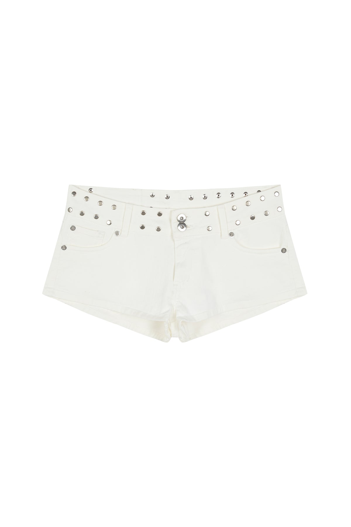 Mini-short white shiny stars