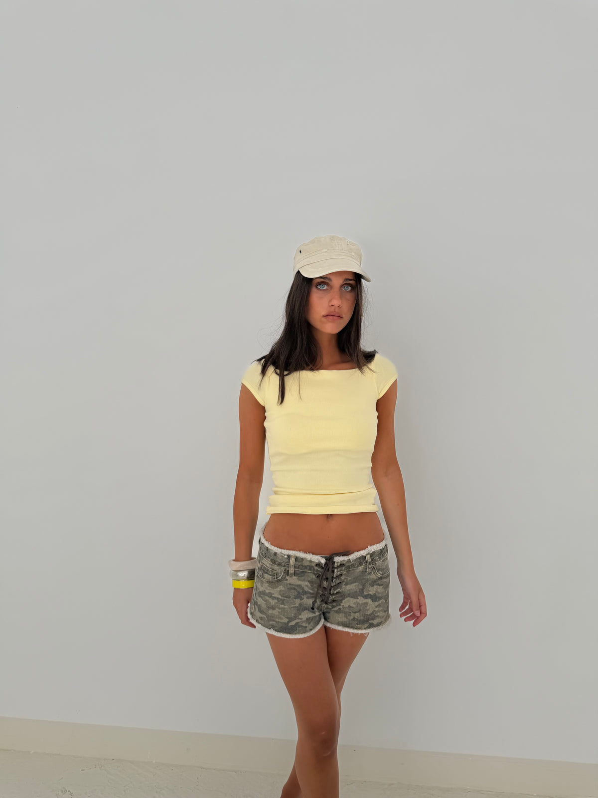MILITARY LACES MINI SHORTS