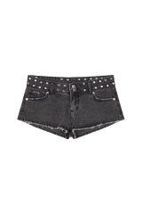 Mini-short black shiny stars