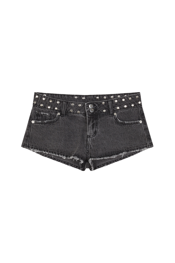Mini-short black red star