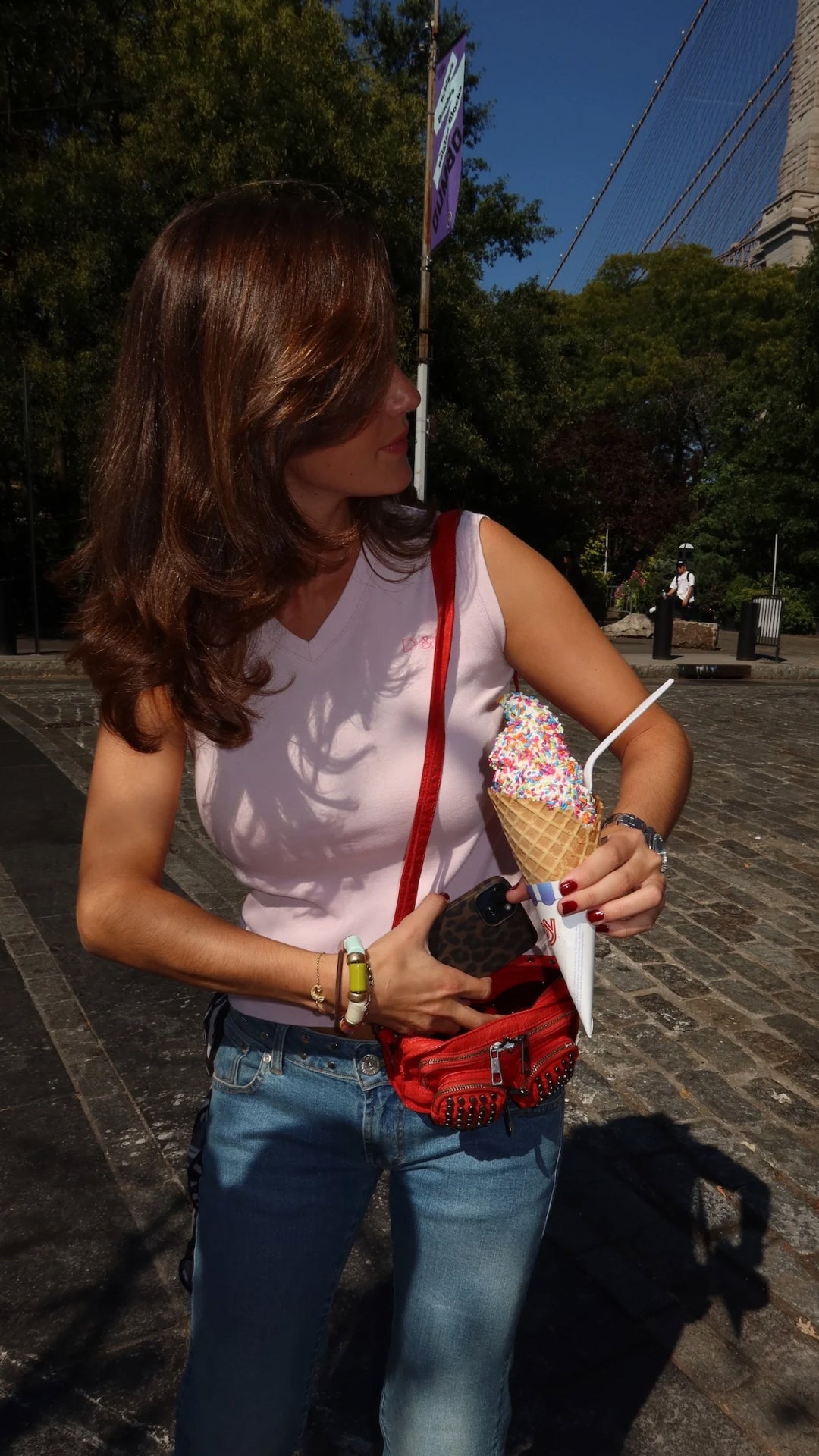 HELENA RED WASHED LEATHER BAG x NÚNOO