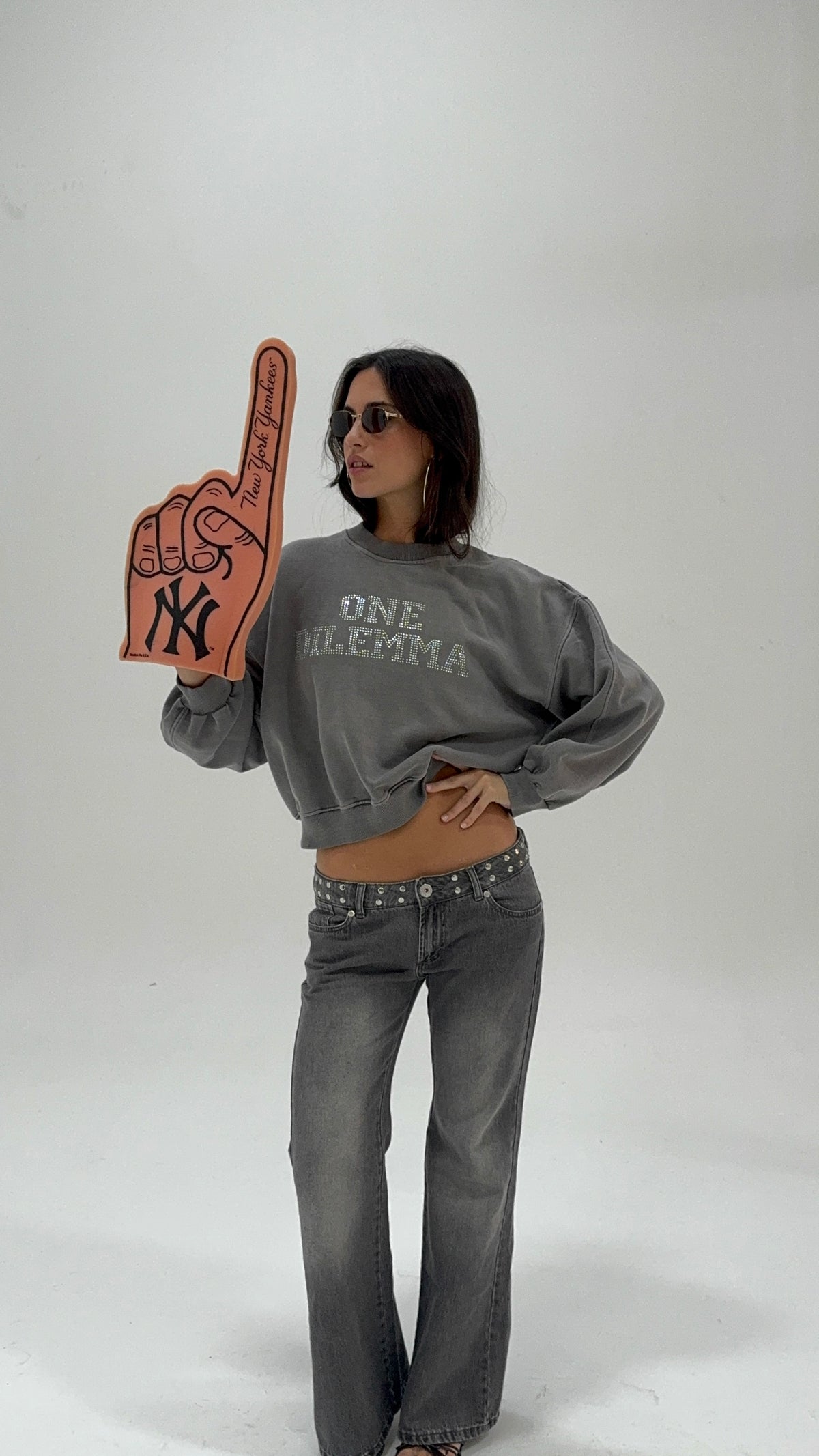 WORN GREY HOODIE
