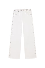 WHITE JEANS SHINY STAR