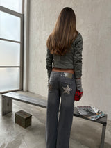 GREY JEANS MILITAR STAR