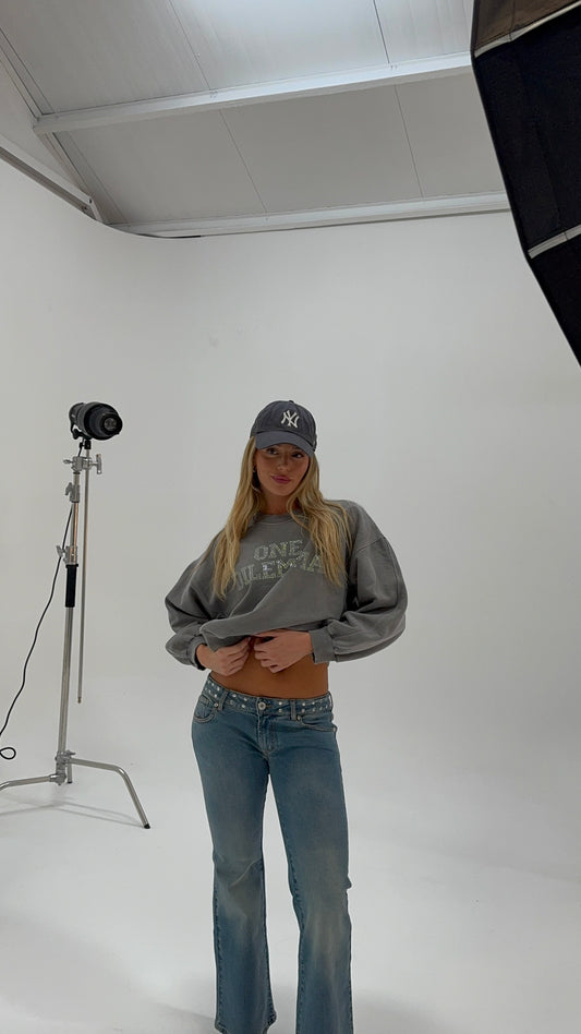 WORN GREY HOODIE