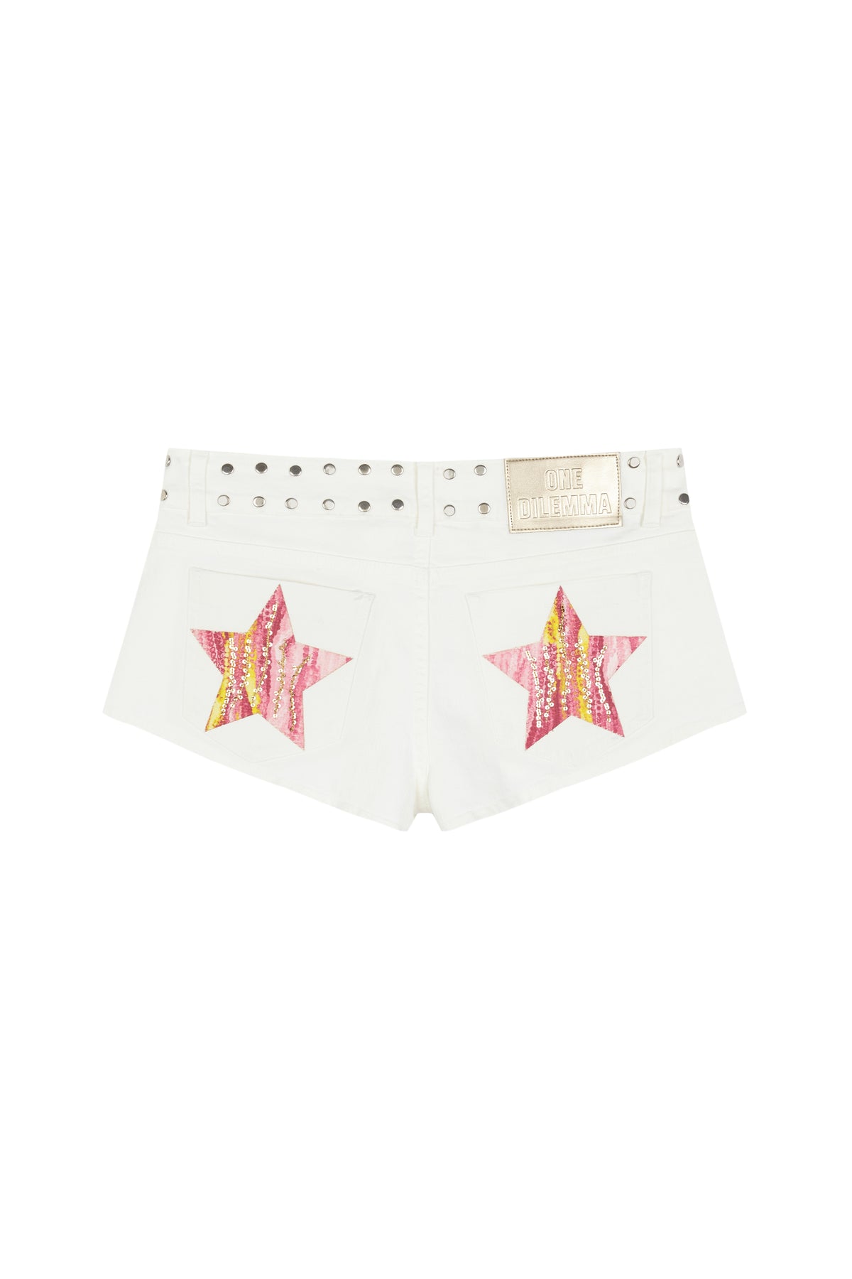 Mini-short pink print stars