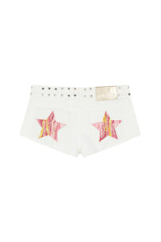 Mini-short pink print stars