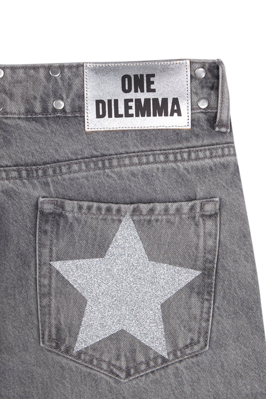 GREY JEANS SHINY STAR