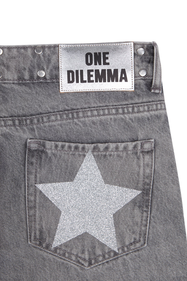 GREY JEANS SHINY STAR