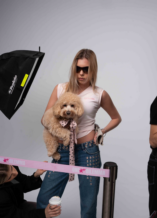 JEANS STRAIGHT HOLE STUDS