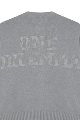 GREY SHINY CARDIGAN