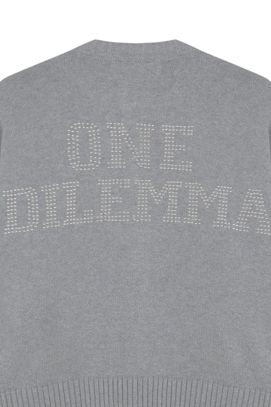 GREY SHINY CARDIGAN