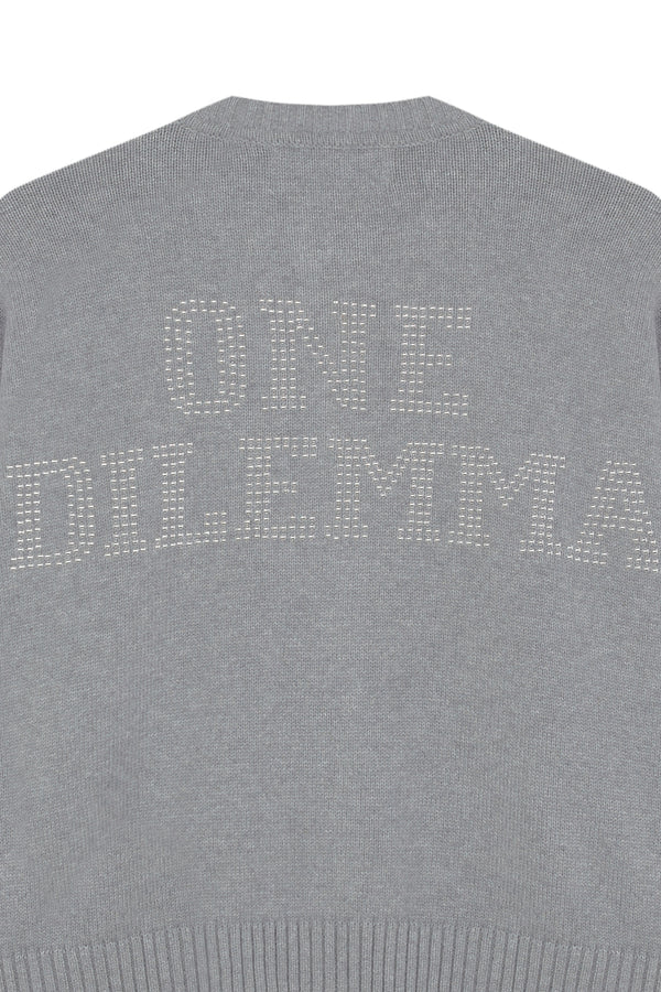 GREY SHINY CARDIGAN