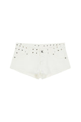 Mini-short white gold stars