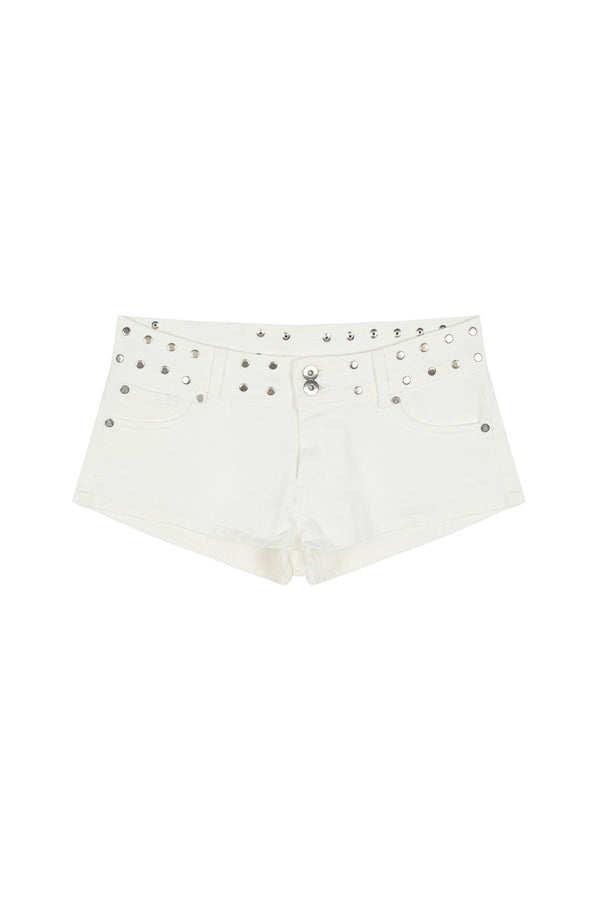 Mini-short white gold stars