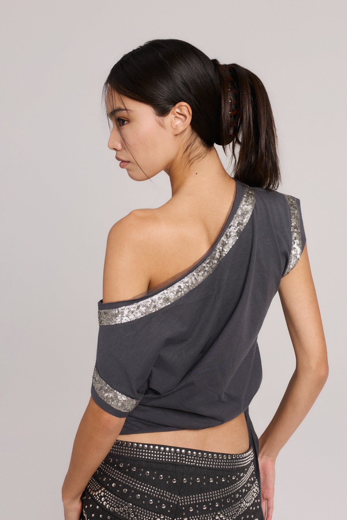 Glam Off Shoulder Black Top