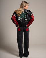 BLACK JEANS RED STAR