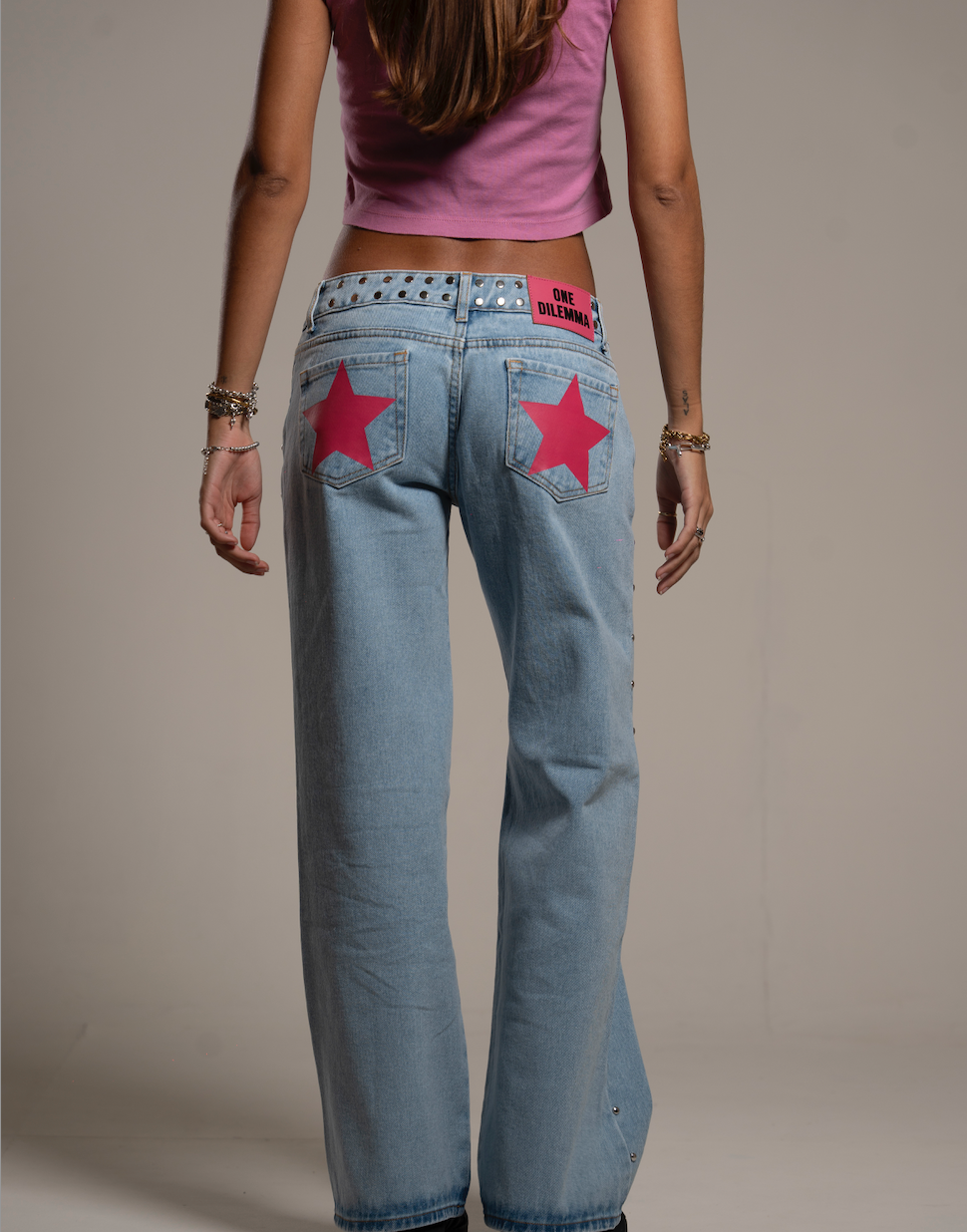 pink star jeans
