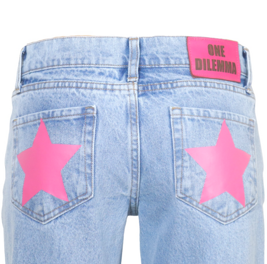 pink star jeans