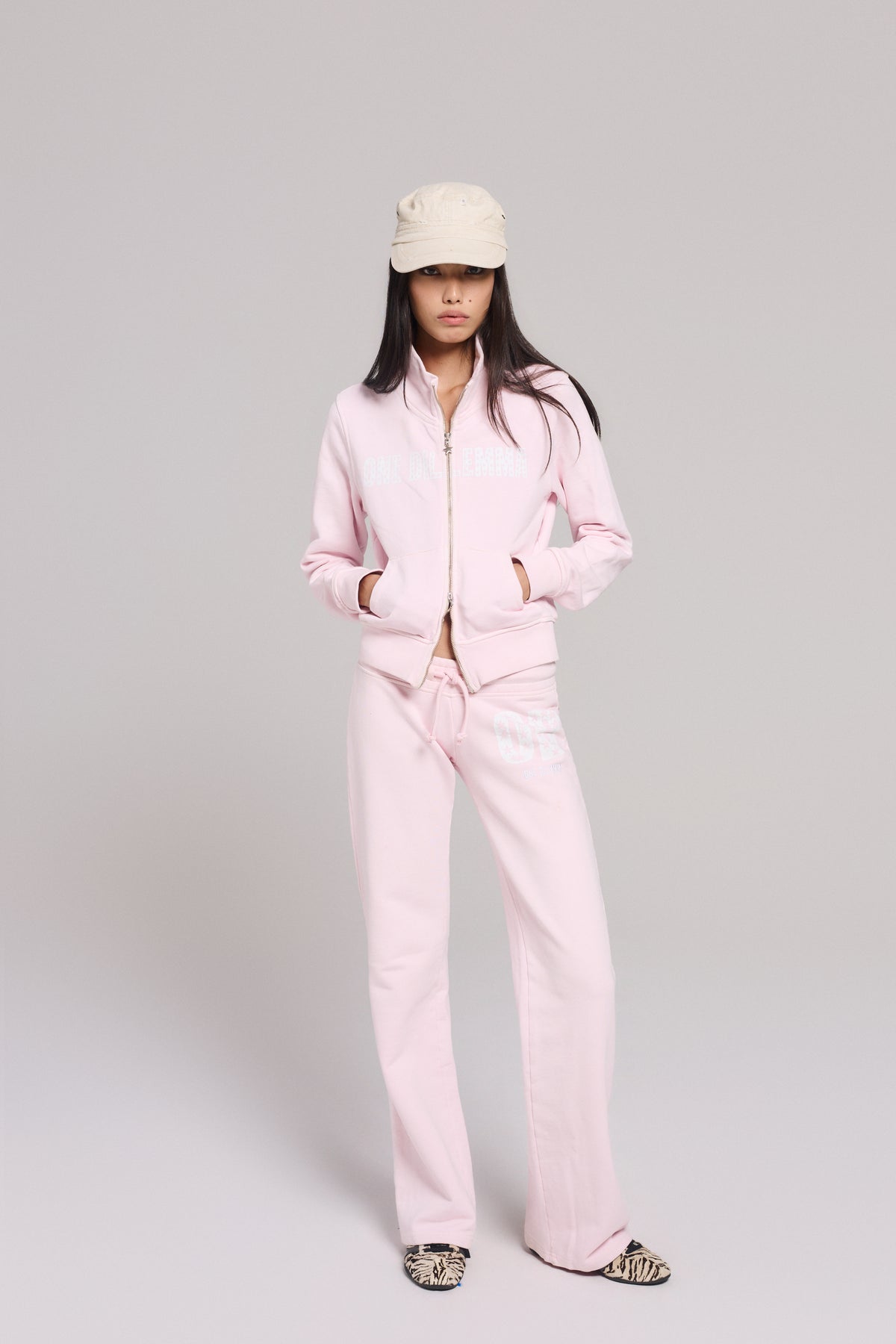 Miss Pink Zipper Crewneck