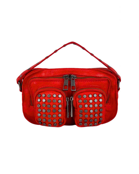HELENA RED WASHED LEATHER BAG x NÚNOO