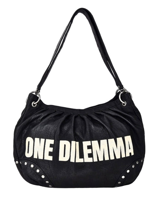 ELSA BLACK WASHED LEATHER BAG x NÚNOO