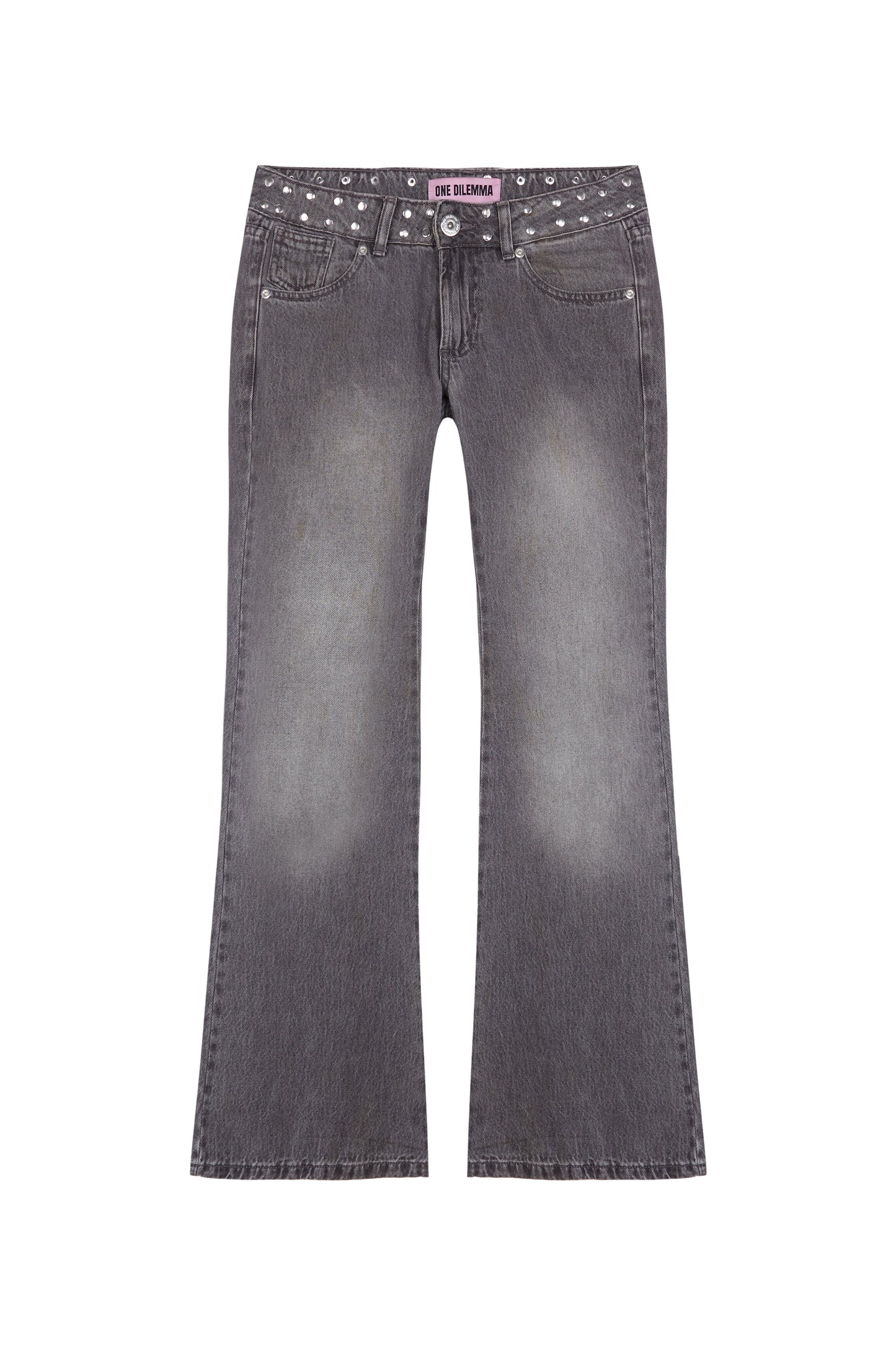 WINGS FLARED GREY JEANS