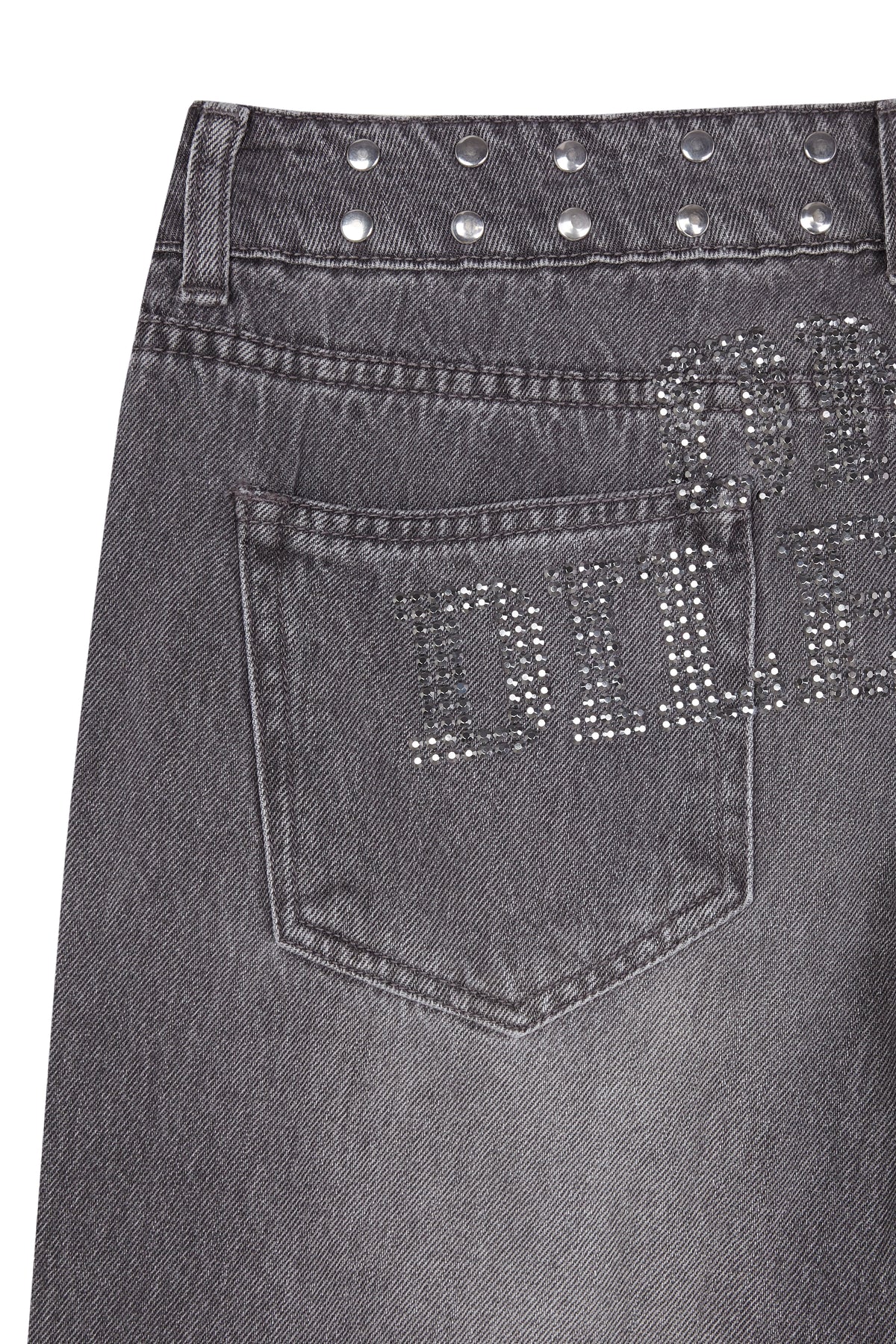 SHINY OD FLARED GREY JEANS
