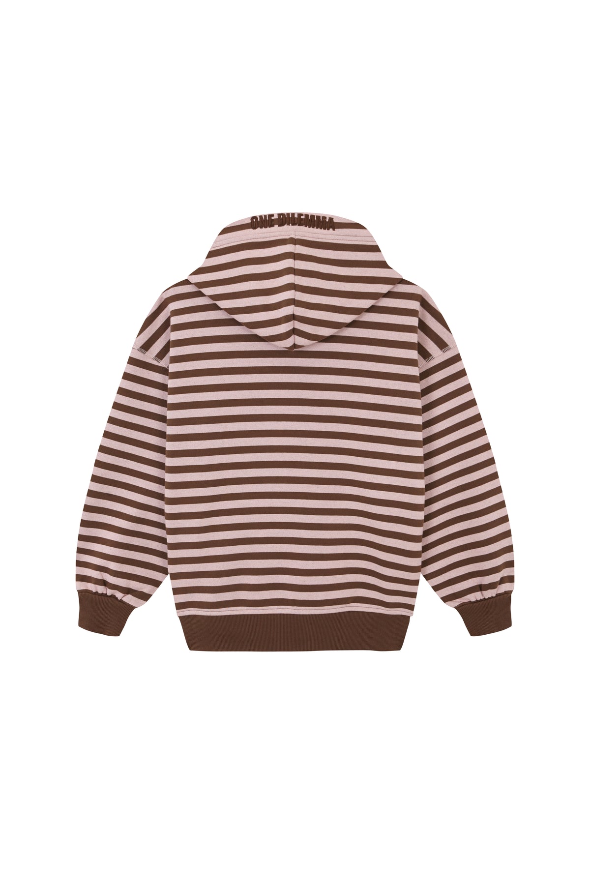 Chaos Brown Striped Zipper Hoodie