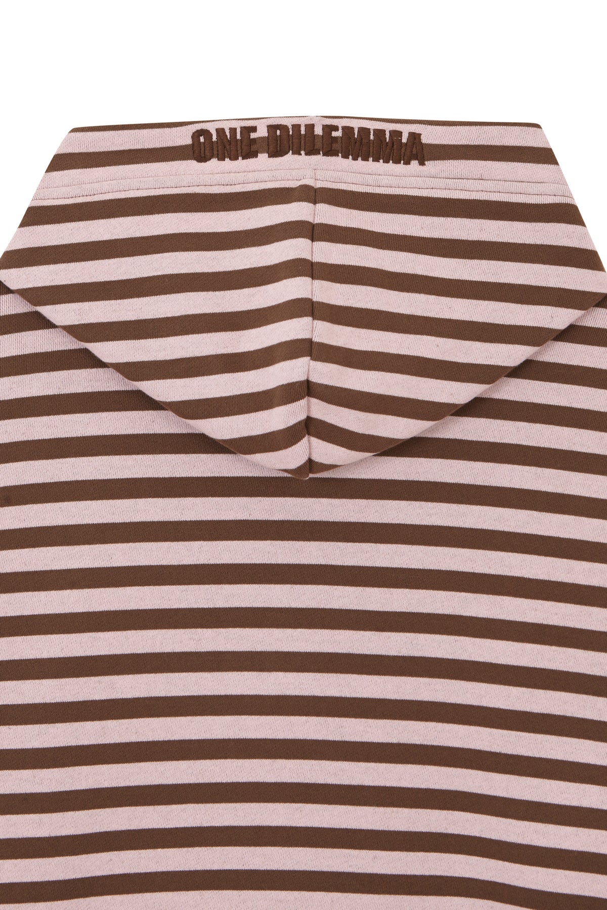 Chaos Brown Striped Zipper Hoodie