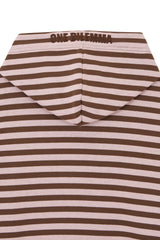 Chaos Brown Striped Zipper Hoodie