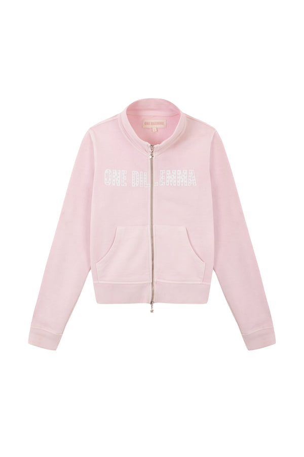 Miss Pink Zipper Crewneck