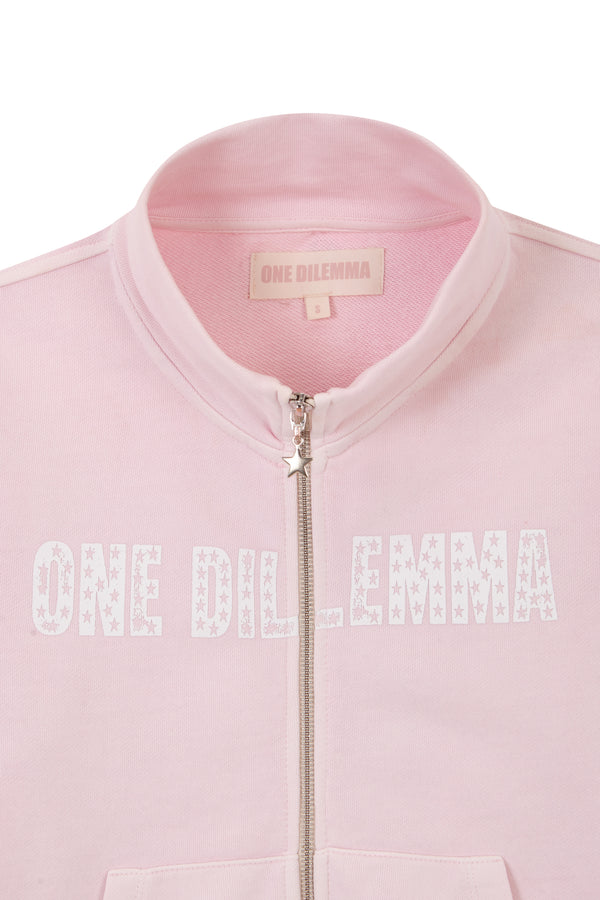 Miss Pink Zipper Crewneck