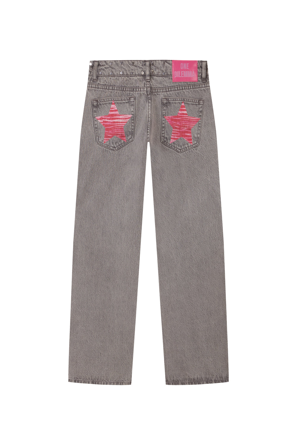 Faded Pink Star Jeans