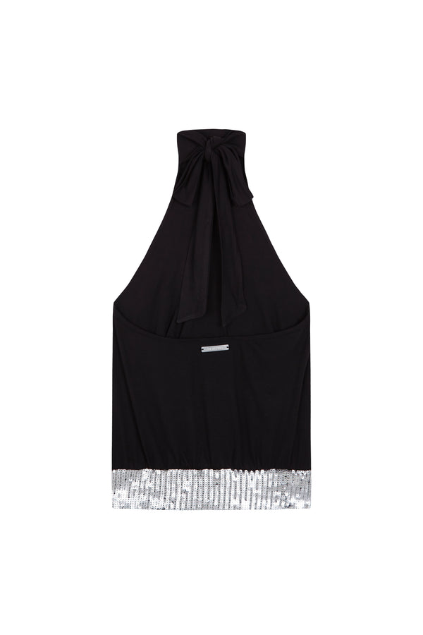 HALTER SEQUINS TOP