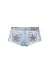 TRANSPARENT SEQUIN MINI SHORT