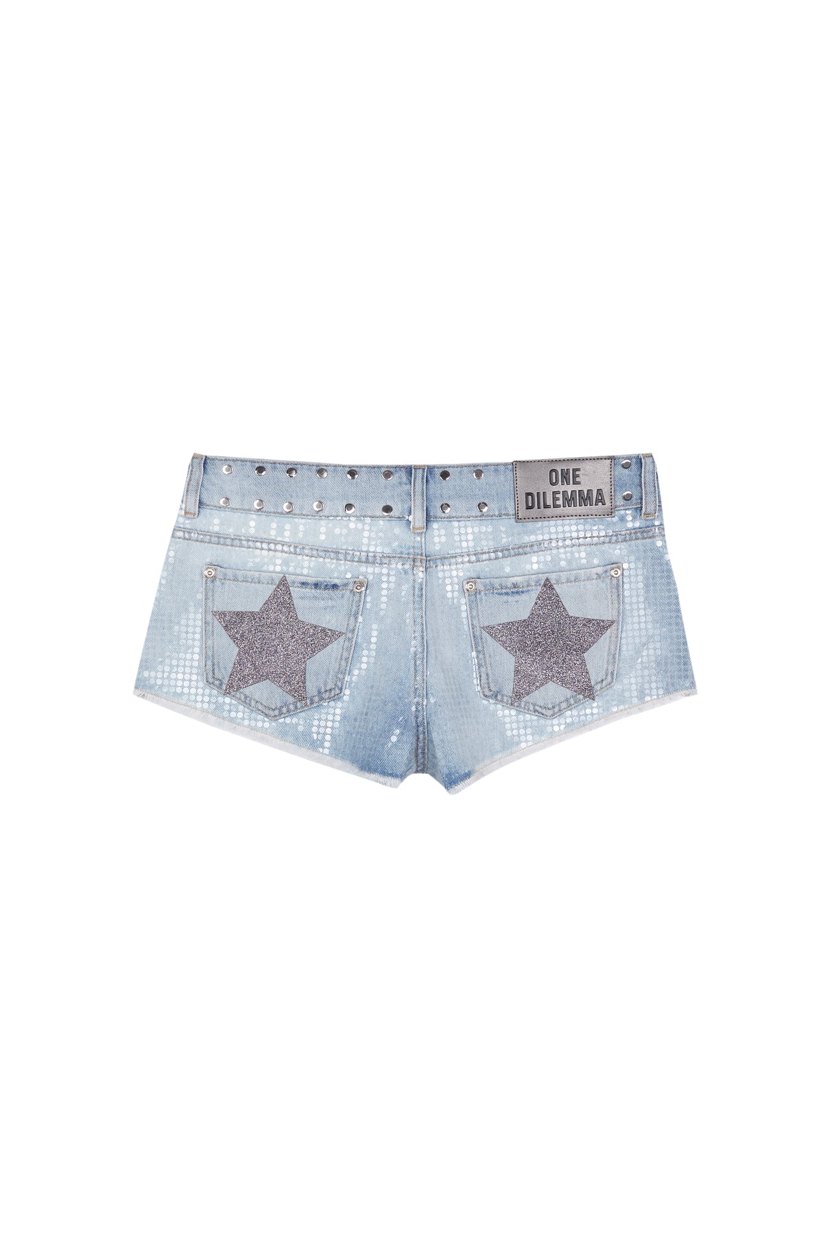 TRANSPARENT SEQUIN MINI SHORT