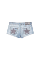 TRANSPARENT SEQUIN MINI SHORT