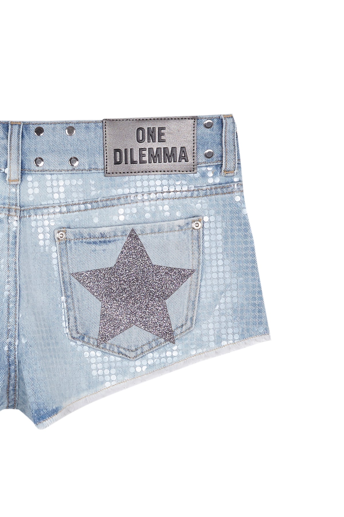 TRANSPARENT SEQUIN MINI SHORT
