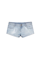 TRANSPARENT SEQUIN MINI SHORT