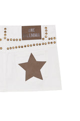 FALDA CORTA MARRÓN CON ESTRELLAS